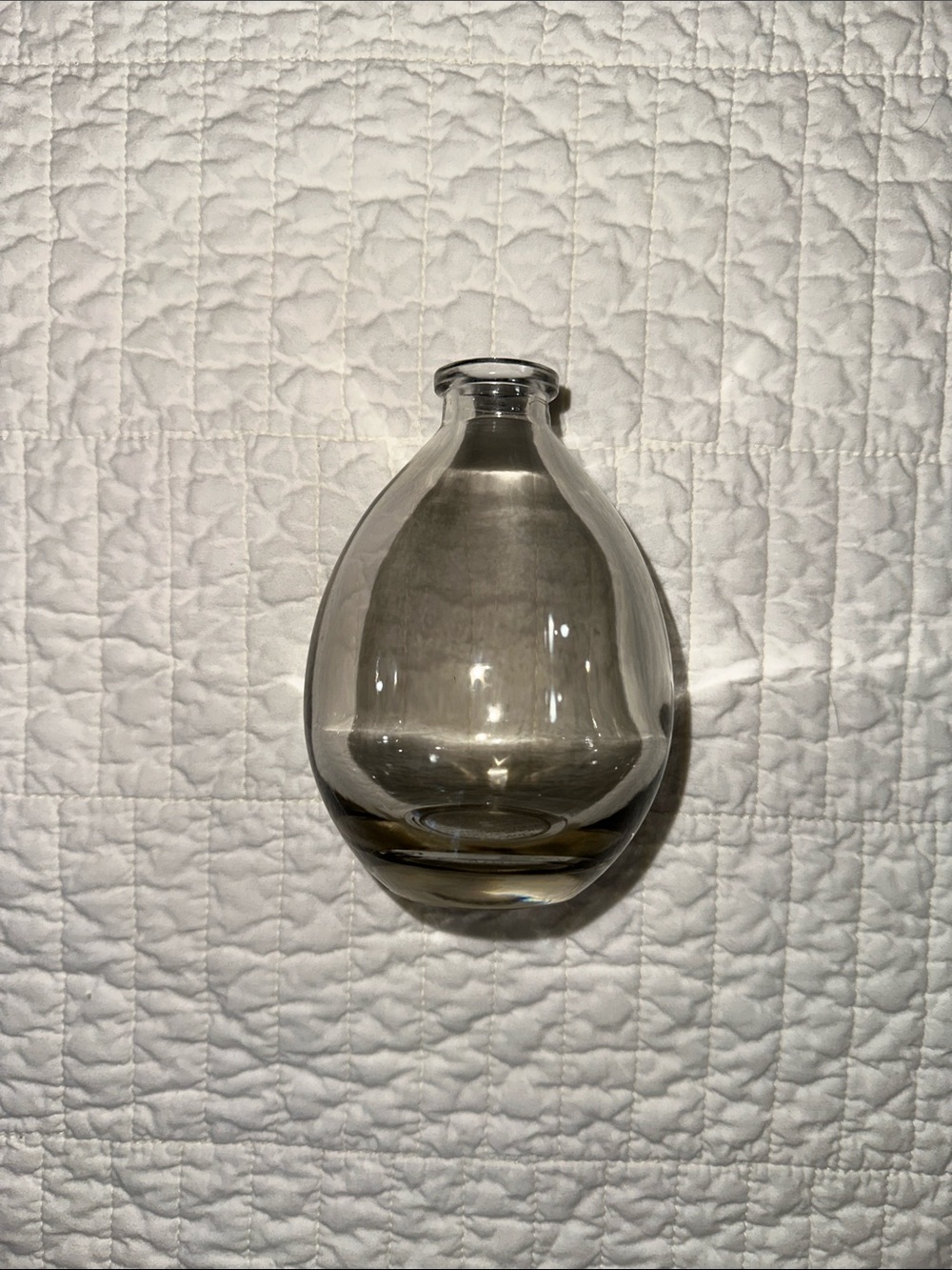 ZODAX Hand Blown Smoky Glass Teardrop Vase Bud Vase Designer Luxury